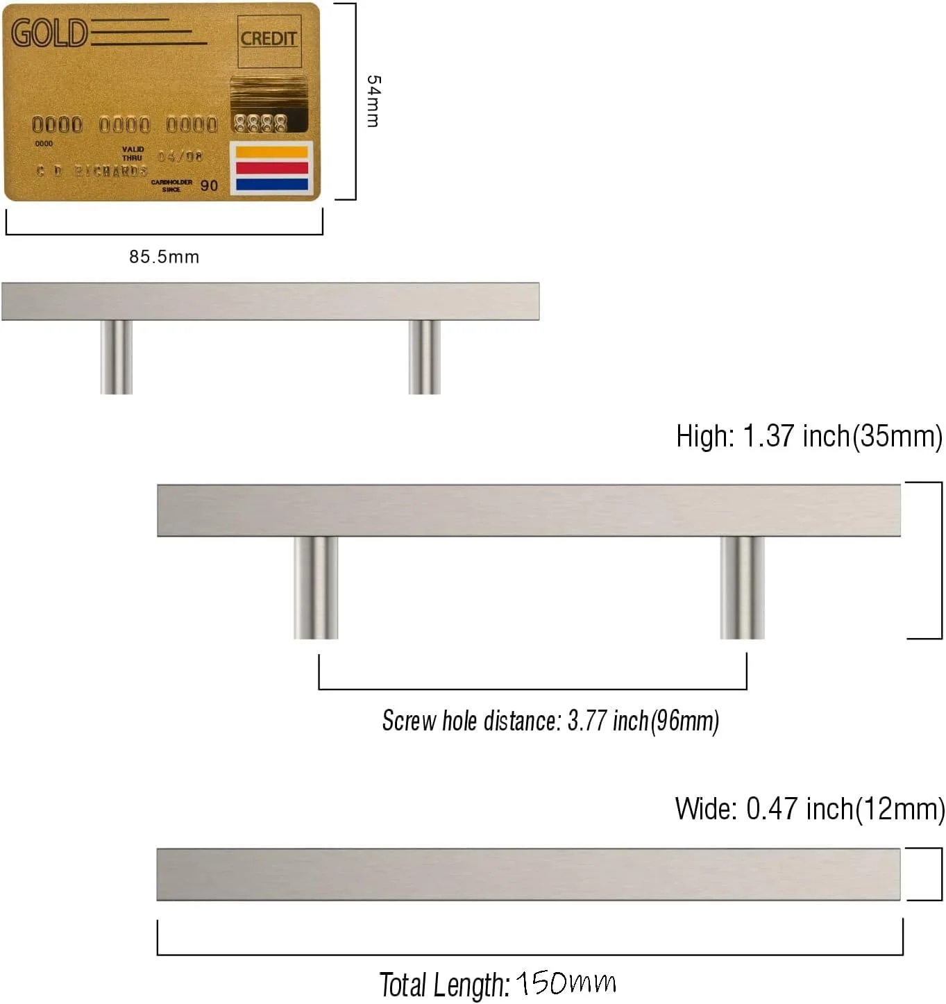 دستگیره کابینت آشپزخانه NALACAL، استیل ضد زنگ، نیکل ساتن برس خورده، 96 میلی متر، 6 عددی، مناسب برای کمد، کشو و کمد لباس دستگیره کابینت آشپزخانه NALACAL، استیل ضد زنگ، نیکل ساتن برس خورده، 96 میلی متر، 6 عددی، مناسب برای کمد، کشو و کمد لباس