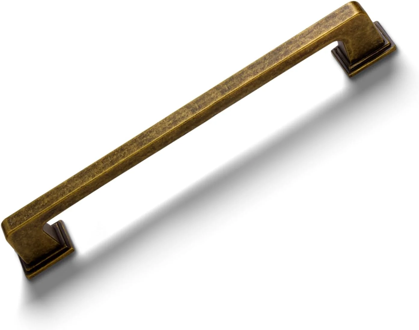 دستگیره کابینت برنجی عتیقه Yagman، بسته 2 عددی، مرکز سوراخ 6-3/8 اینچ (160 میلی متر)، دستگیره های آشپزخانه رترو برای مبلمان و کشوها، دستگیره های بلند و قدیمی کمد، دستگیره های کوچک بدون لاک، سخت افزار Q-AB160-2