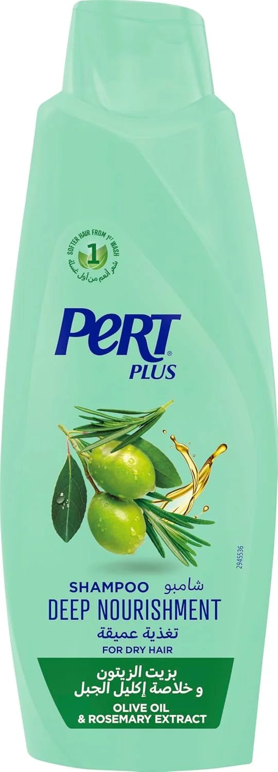 شامپو تغذیه کننده عمیق موهای خشک Pert Plus با روغن زیتون 600 میلی لیتر