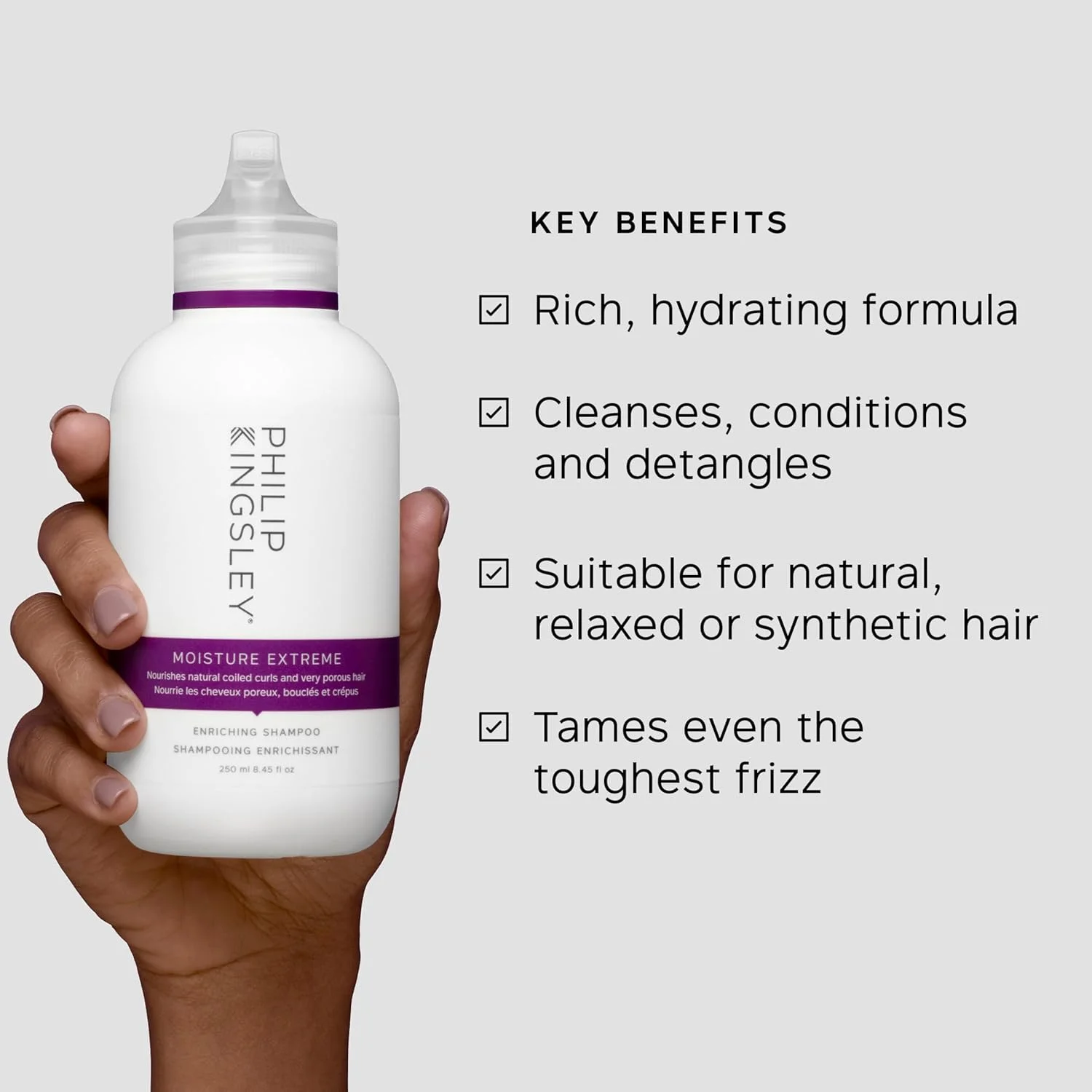 شامپو غنی کننده موهای خشک فیلیپ کینگزلی مدل Moisture Extreme حجم 250 میلی لیتر