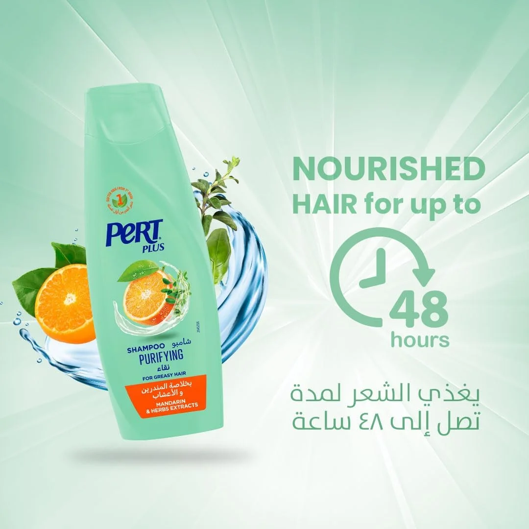 شامپو پاک کننده موهای چرب Pert Plus با عصاره نارنگی 400 میلی لیتر