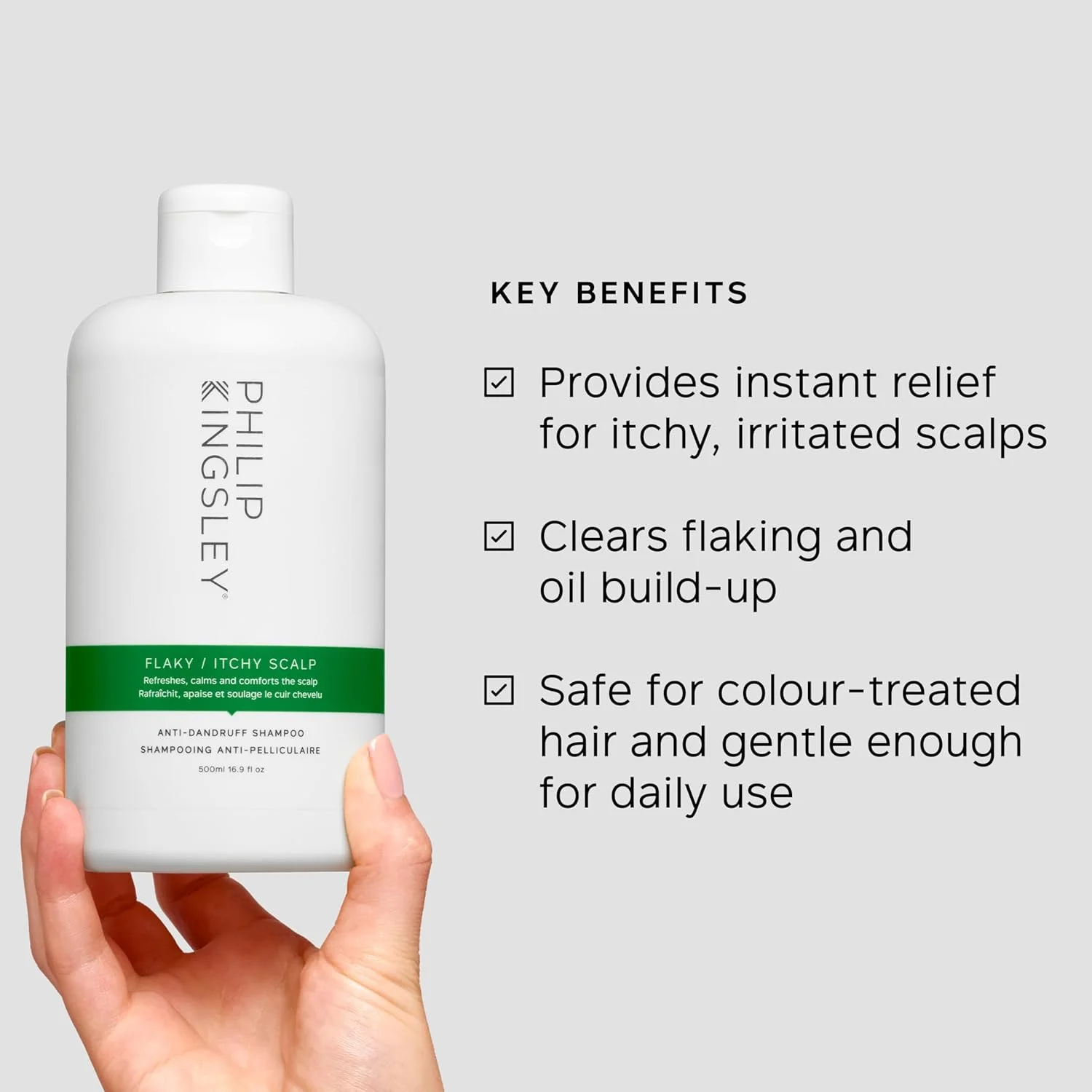 شامپو ضد شوره و خارش سر فیلیپ کینگزلی 500 میلی لیتر