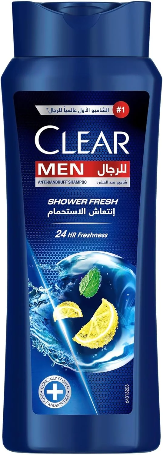 شامپو کلیر مردانه، شامپو ضد شوره، Shower Fresh، طراوت 24 ساعته، 600 میلی لیتر