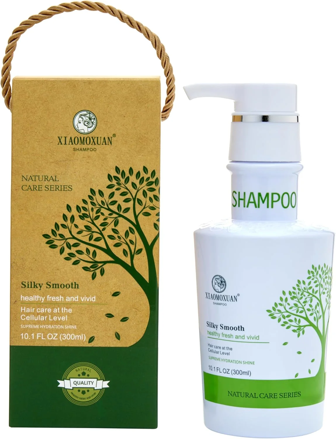 شامپو مرطوب کننده روغن درخت چای ارگانیک Xiaomoxuan، بدون سولفات و پارابن - شامپو احیا کننده و ترمیم کننده - مرطوب کننده موی کاملا طبیعی و شامپو پاک کننده عمیق پوست سر، تقویت کننده درمان مو