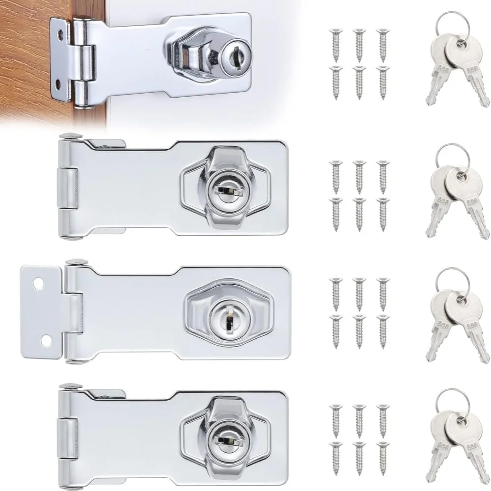 دو عدد قفل کلیدی چرخشی، قفل درب با کلید برای درب سوله، کابینت، کشو، مبلمان (2.5 اینچ)