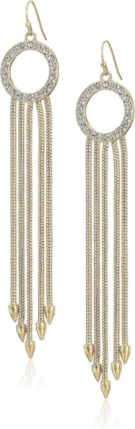 گوشواره آویز زنانه گس مدل Fish Ball Hook Linear Drop، طلایی، تک سایز، شیشه