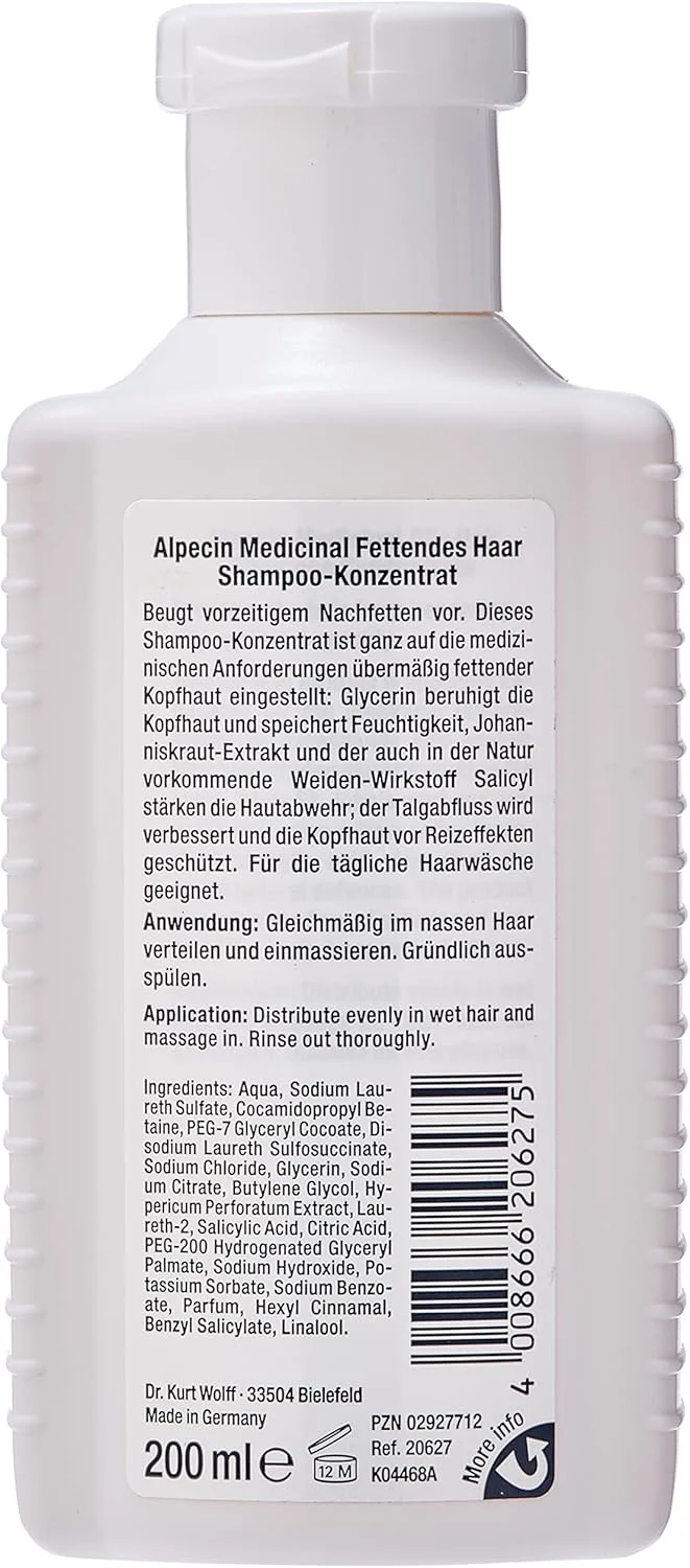شامپو غلیظ دارویی آلپسین برای موهای چرب 200 میلی لیتر شامپو غلیظ دارویی آلپسین برای موهای چرب 200 میلی لیتر