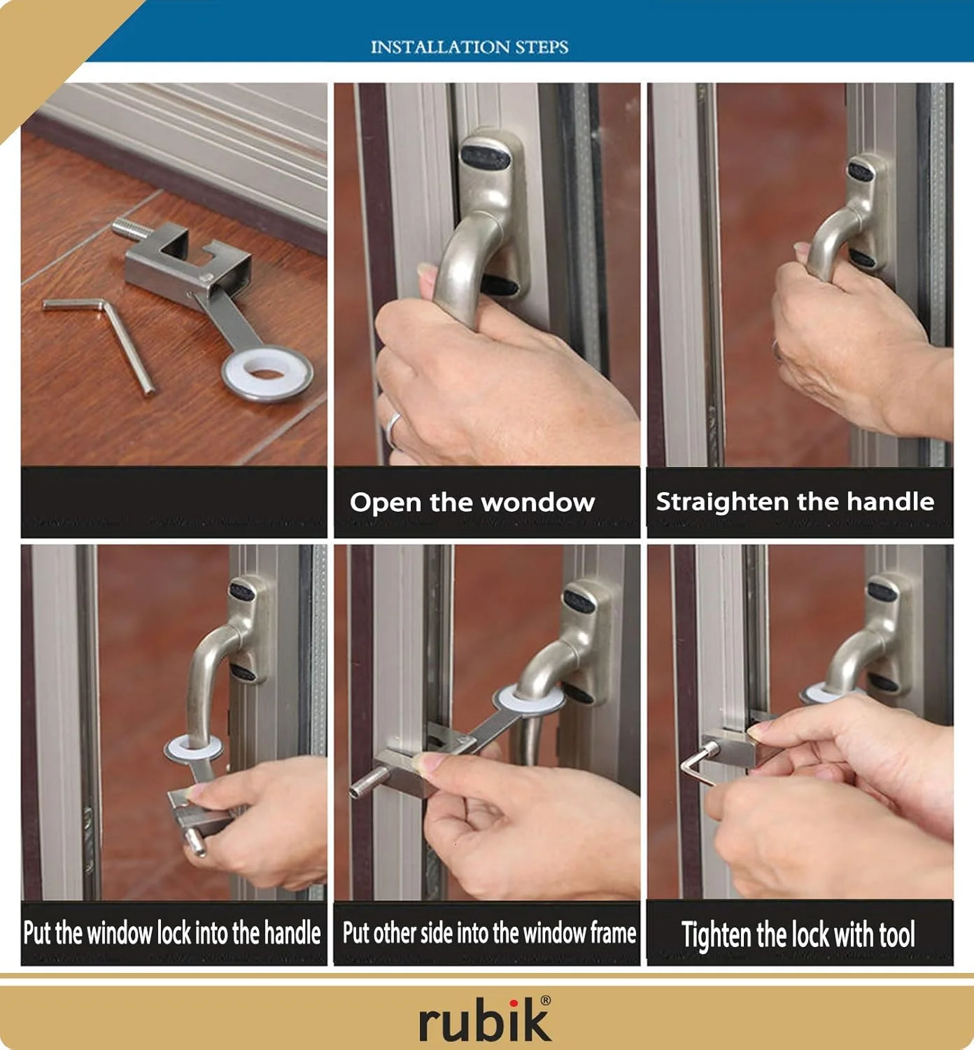 قفل دستگیره درب روبیک، قفل اهرمی پنجره درب های کشویی، قفل ایمنی ضد سرقت کودک (1 عدد) قفل دستگیره درب روبیک، قفل اهرمی پنجره درب های کشویی، قفل ایمنی ضد سرقت کودک (1 عدد)