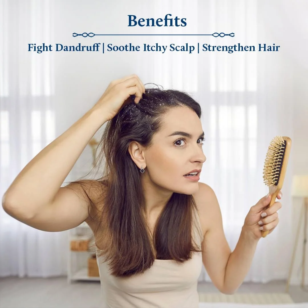 شامپو پاک کننده مو و پوست سر سالم ضد شوره سر بلو نکتار حاوی برینگراج، شیکاکای، مناسب برای موهای رنگ شده، موهای خشک و وز | جایگزین گیاهی اسید سالیسیلیک (10 گیاه، 200 میلی لیتر)