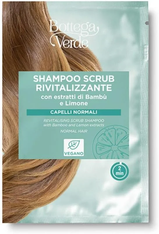 Bottega Verde - شامپو لایه بردار احیا کننده - حاوی عصاره بامبو و لیمو (10 میلی لیتر) - موهای معمولی