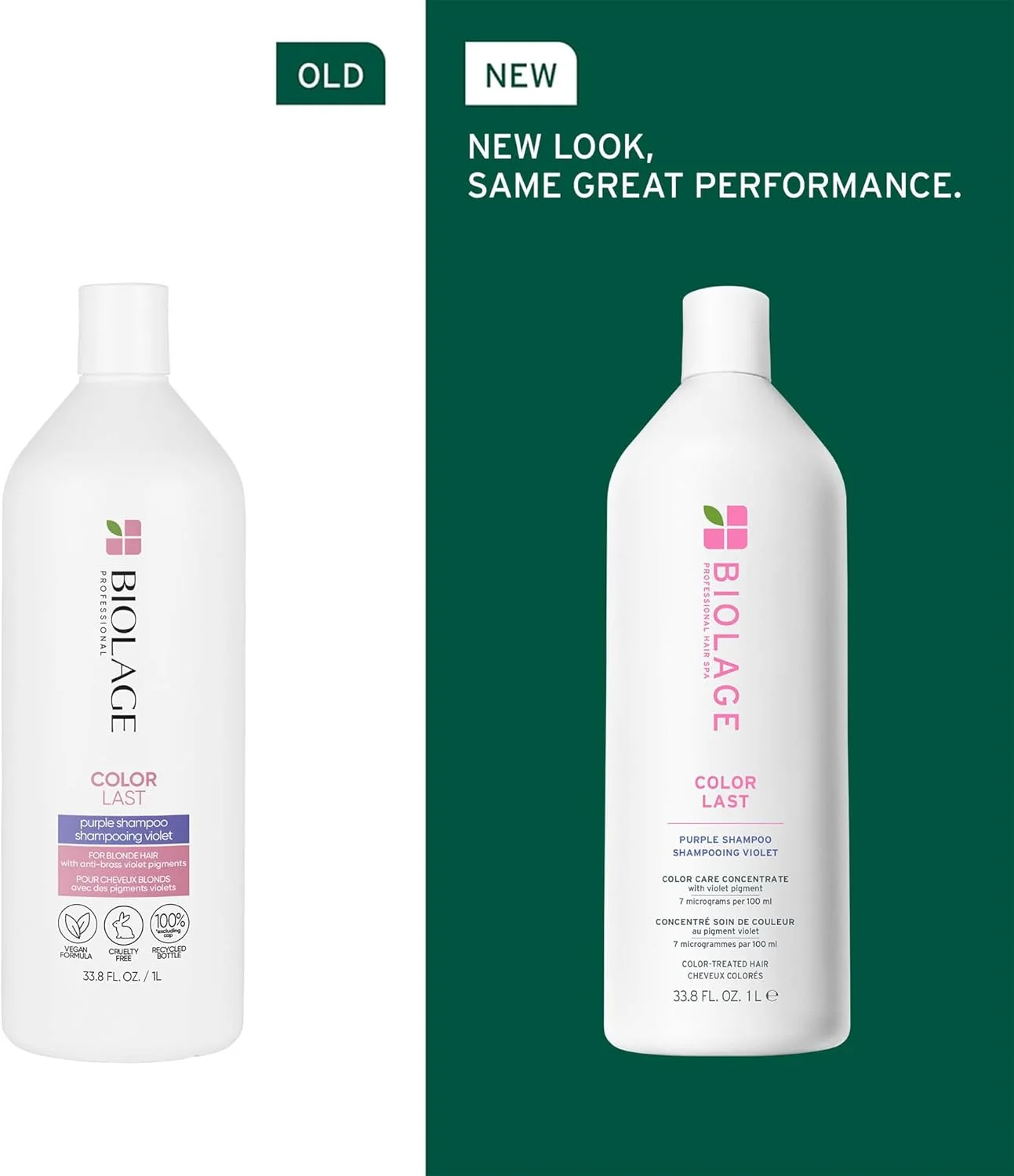 شامپو بنفش بایولاج کالر لست | خنثی کننده زردی و تناژهای ناخواسته زرد | حاوی انجیر و ارکیده | مناسب موهای رنگ شده | فاقد پارابن | وگان | 1000 میلی لیتر