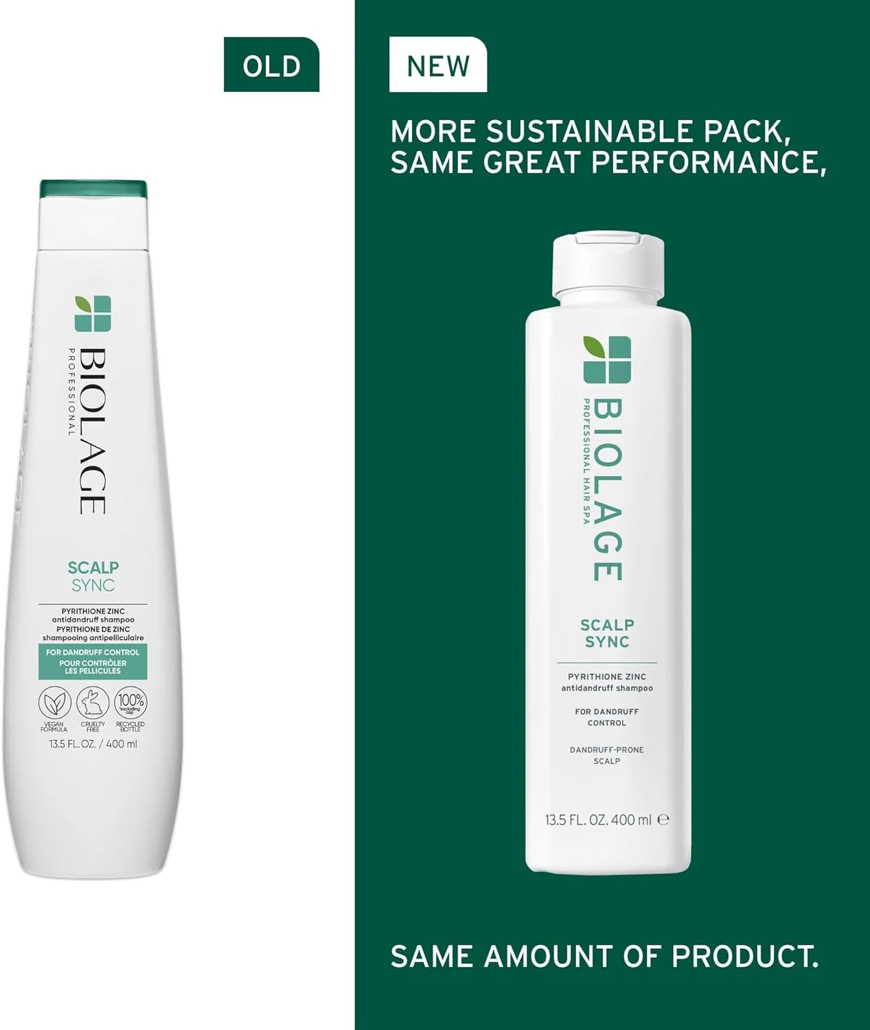 شامپو ضد شوره سر بایولاج Scalp Sync | ضد شوره، کنترل ظاهر پوسته ها و تسکین دهنده تحریک پوست سر | فاقد پارابن | برای کنترل شوره سر | وگان | شامپو سالنی | 400 میلی لیتر