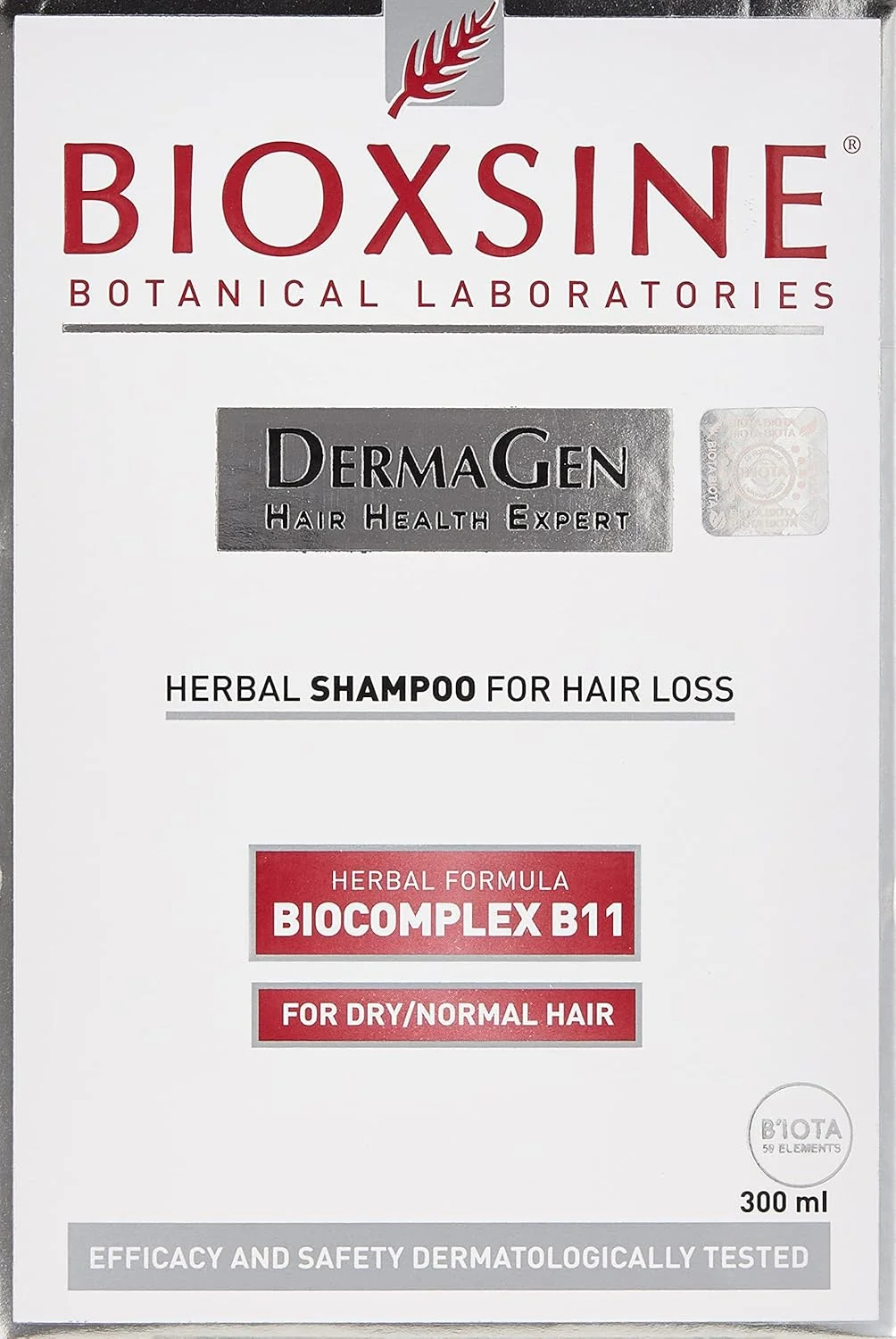 شامپو بایوکسین درماژن برای موهای خشک/معمولی - موهای آسیب دیده، بسته ضد ریزش مو ممکن است متفاوت باشد