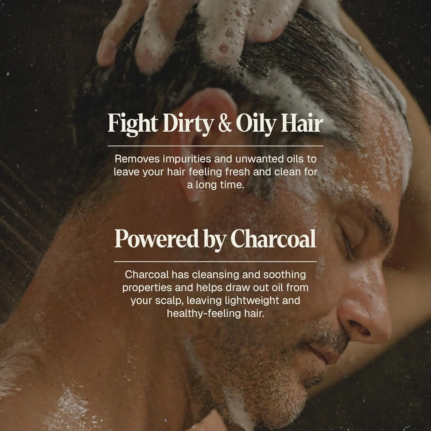 بلک ولف - شامپو روزانه مردانه، 355 میلی لیتر - پودر زغال پوست سر را تمیز می کند و با موهای کثیف و چرب مبارزه می کند - کف غلیظ و غنی - برای انواع مو