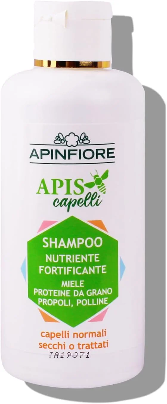 شامپو تقویت کننده، ترمیم کننده و مغذی آپین فیوره - مناسب موهای معمولی، خشک و آسیب دیده - غنی شده با عسل، پروپولیس و گرده برای موهای براق و نرم - 200 میلی لیتر