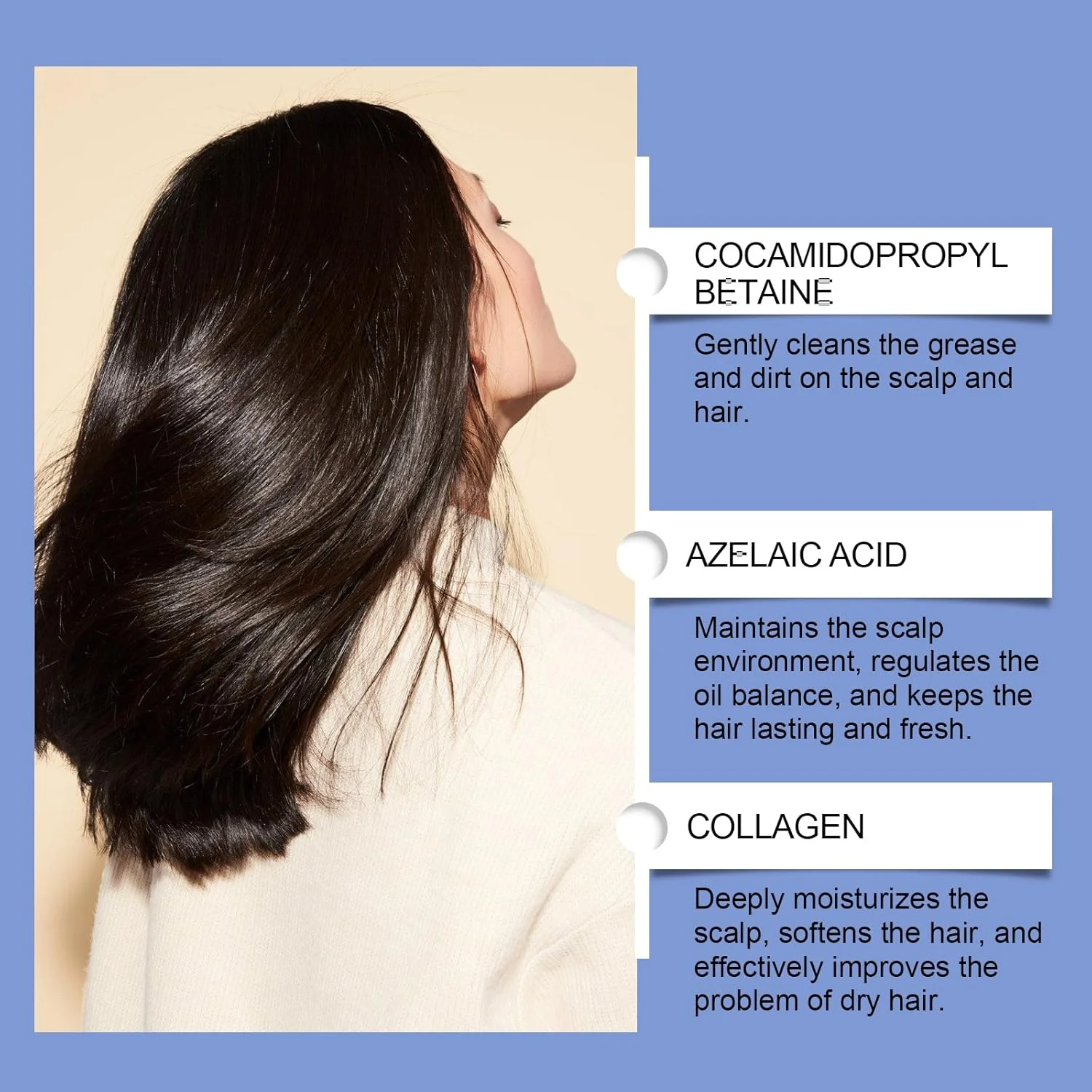 شامپو ضد شوره با سولفید سلنیوم، موهای معمولی را به آرامی تمیز می کند، پوسته ها را کاهش می دهد، خارش پوست سر را تسکین می دهد، تجمع را از بین می برد و به حفظ محیط سالم و متعادل پوست سر کمک می کند.