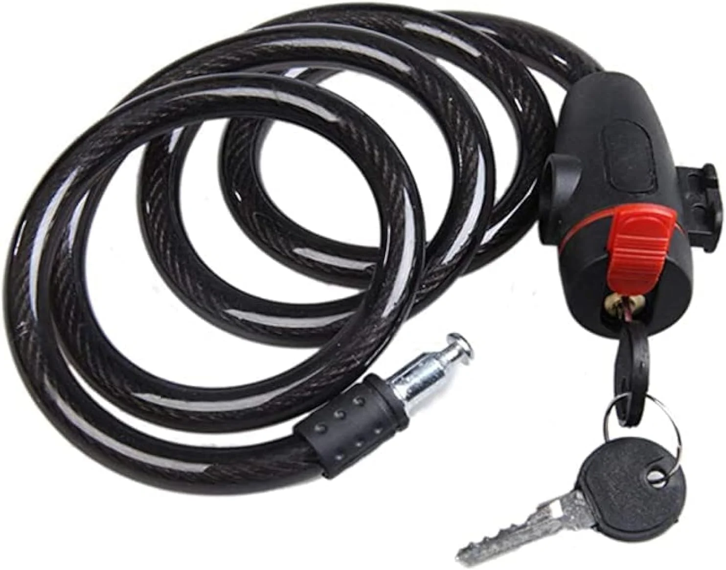 قفل کابلی دوچرخه، قفل کابلی دوچرخه، کلید امنیتی پیچی، زنجیر ضد سرقت دوچرخه، قفل قابل حمل محافظ خودرو با پوشش ضد آب و گرد و غبار برای دوچرخه، موتور سیکلت، درب و حصار