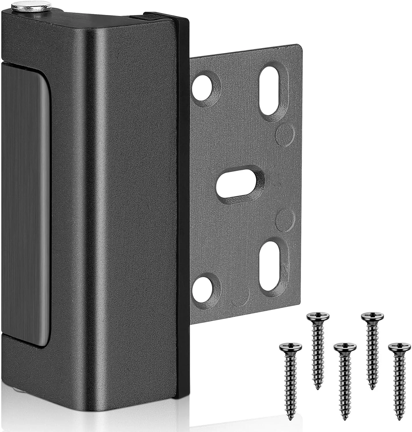 قفل تقویت درب ایمنی منزل SAISN خاکستری، قفل درب ضد کودک، قفل ایمنی آلیاژ آلومینیوم برای درب های داخلی