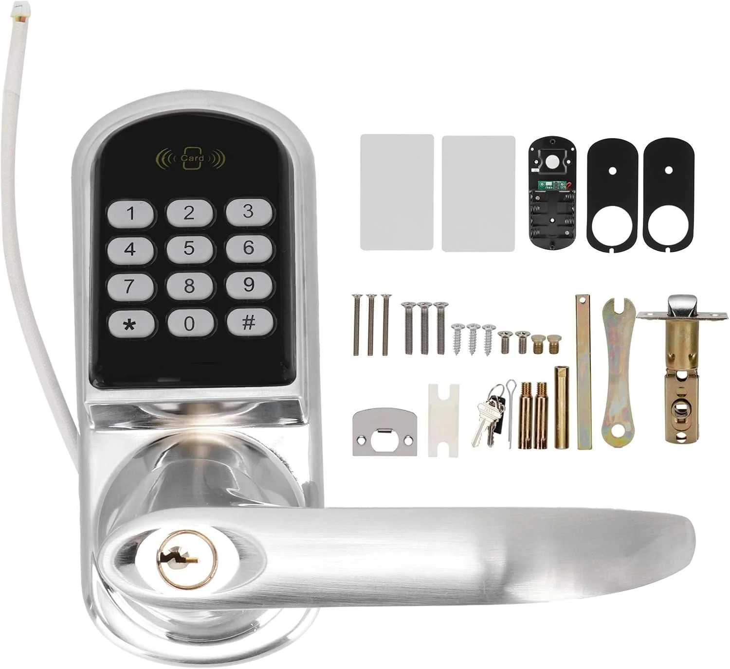 قفل درب هوشمند SilteD، قفل القایی الکترونیکی، سخت افزار درب رمز عبور باطل مناسب ضد دید زدن برای رستوران ها ساختمان های اداری درب های ضد سرقت