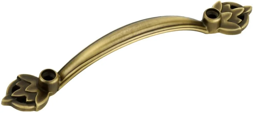 دستگیره کابینت برنجی عتیقه مدل FAST CP05 برای درب و پنجره (قهوه ای، 4 اینچ، 2 عدد)