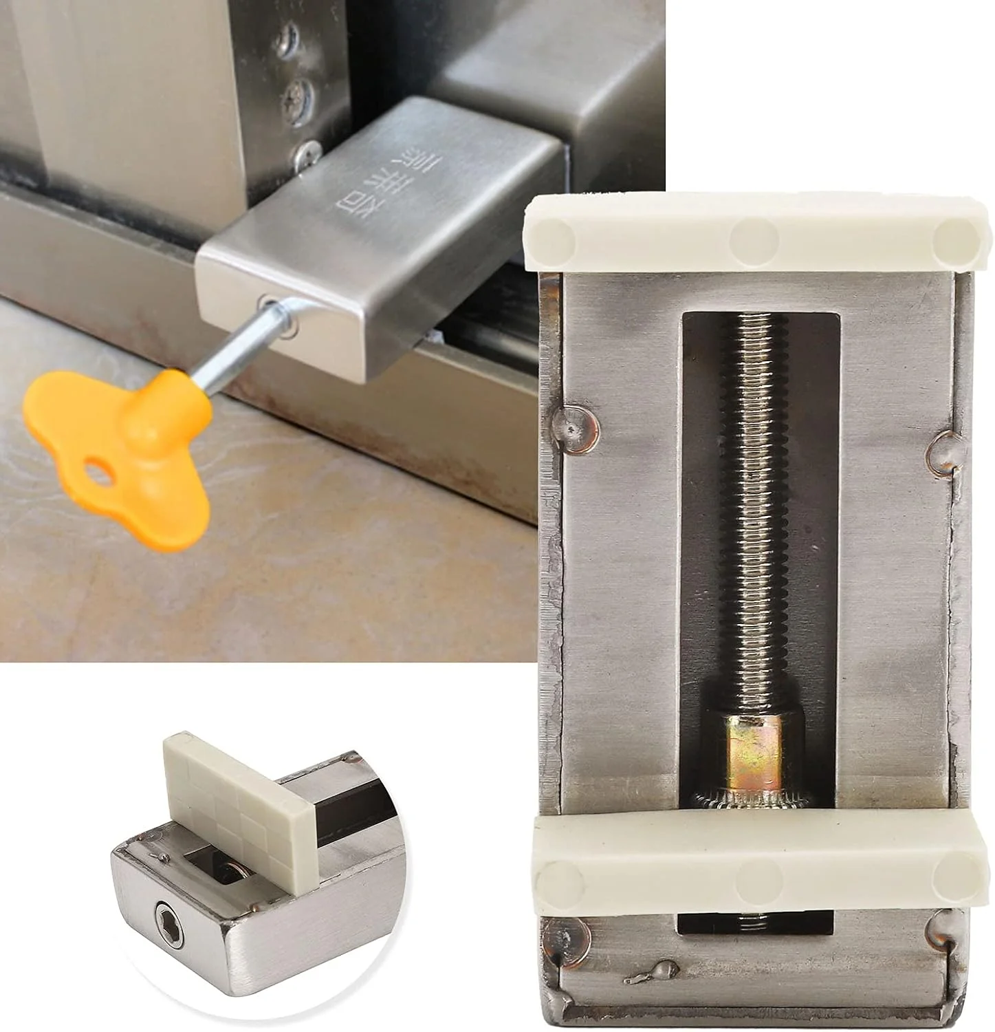 قفل محدود کننده استیل ضد زنگ، قفل محافظ کودک، سگک پنجره کشویی، قفل ضد سرقت برای درب منزل