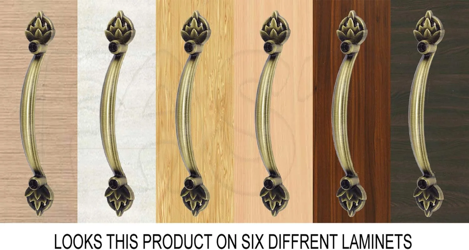 دستگیره کابینت برنجی عتیقه مدل FAST CP05 برای درب و پنجره (قهوه ای، 4 اینچ، 2 عدد)