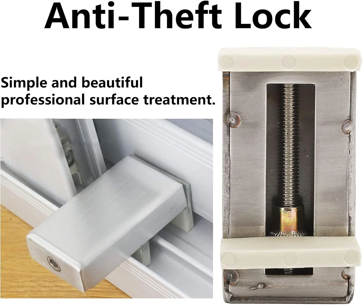 قفل محدود کننده استیل ضد زنگ، قفل محافظ کودک، سگک پنجره کشویی، قفل ضد سرقت برای درب منزل