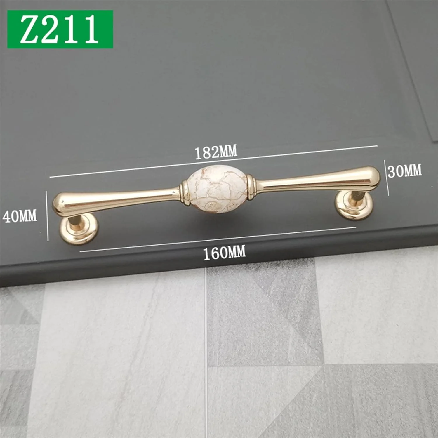 دستگیره کابینت، دستگیره کشو کابینت آشپزخانه 6 عددی، دستگیره مبلمان، دستگیره درب کمد و کشو به سبک اروپایی، دستگیره فلزی مرمری برای کمد، سخت افزار کمد لباس، دستگیره کشو