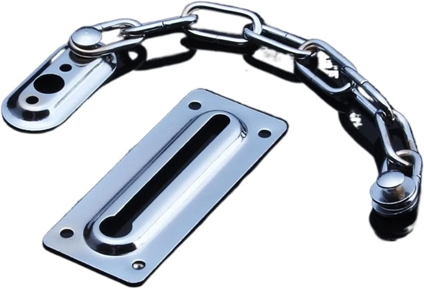 قفل زنجیری YYVVBBF، قفل درب 2 عددی، قفل کروم اندود ضد آلودگی، زنجیر ایمنی، محدود کننده ایمنی هتل و دفتر، قفل کابینت، سخت افزار تزئینی.