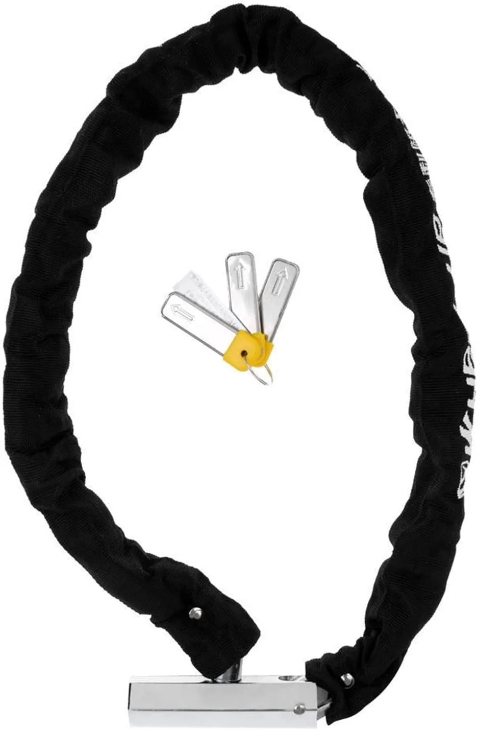 قفل زنجیری YYVVBBF با امنیت بالا برای موتورسیکلت، دوچرخه، ضد هیدرولیک، ضد برش، مناسب اسکوتر، درب و دارای کلیدهای کارت مغناطیسی