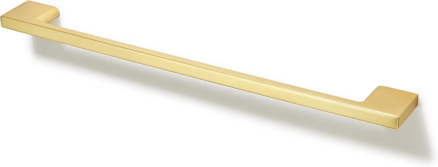 دستگیره کابینت کلاسیک TUNNY بسته 5 عددی - فاصله پیچ 224 میلی متر / 8.81 اینچ، دستگیره سخت افزاری مبلمان طلایی مات برس خورده برای کابینت آشپزخانه، کمد لباس اتاق خواب، کشو