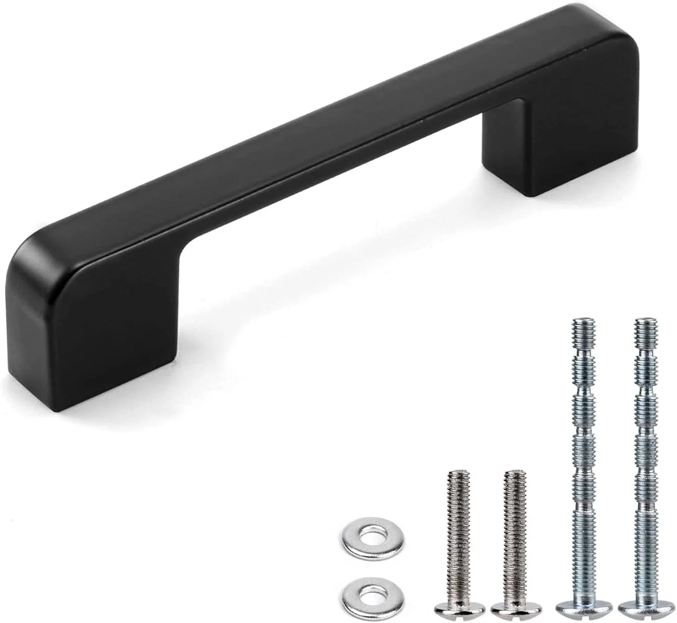 ویوربرد 10 عدد دستگیره مشکی کشو آلیاژ آلومینیوم کابینت آشپزخانه 96 میلی متر (3.7 اینچ) مناسب برای درب اتاق خواب، نشیمن، سرویس بهداشتی، مبلمان