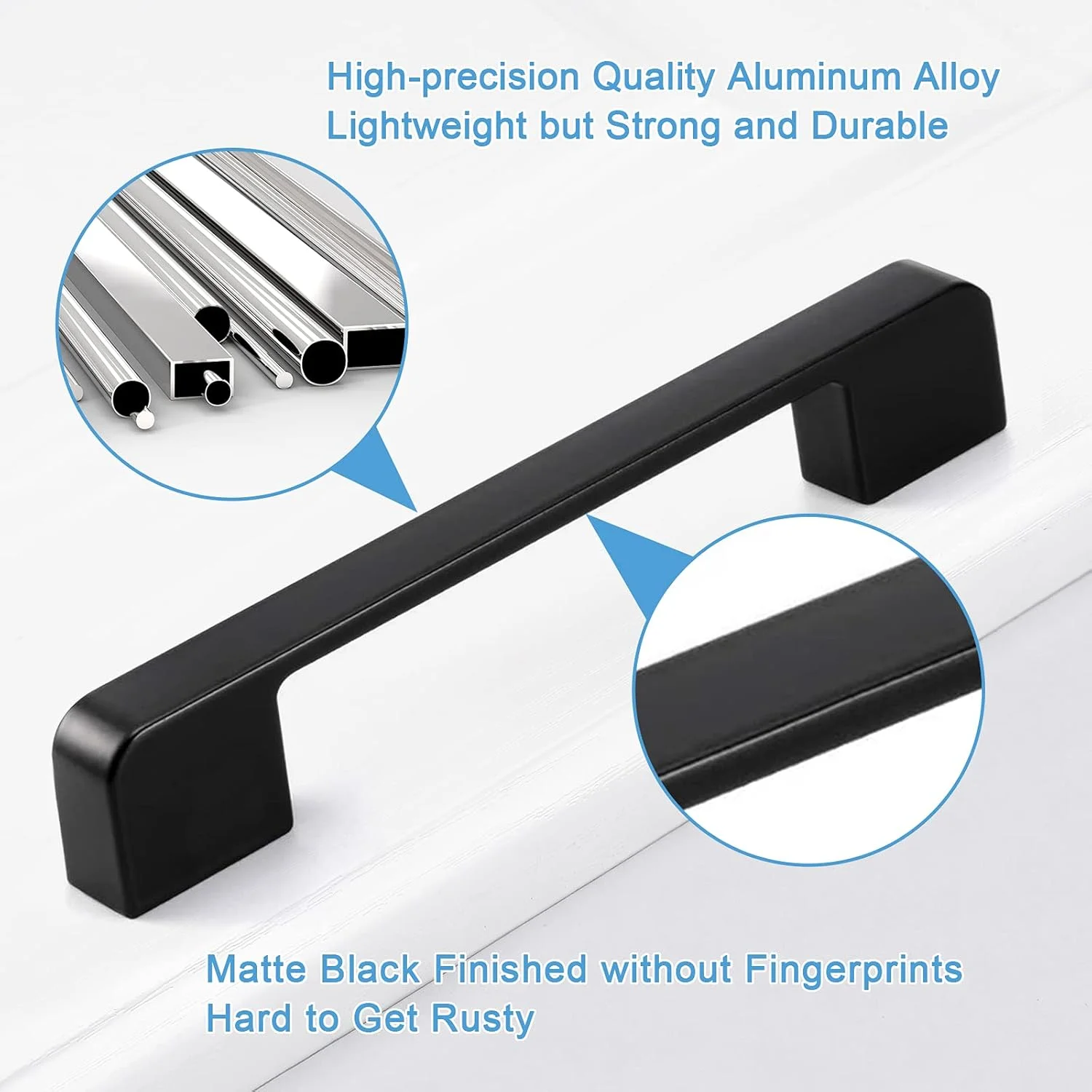 ویوربرد 10 عدد دستگیره مشکی کشو آلیاژ آلومینیوم کابینت آشپزخانه 128 میلی متر (5 اینچ) دستگیره کابینت کشو مناسب برای اتاق خواب، اتاق نشیمن، توالت، مبلمان درب