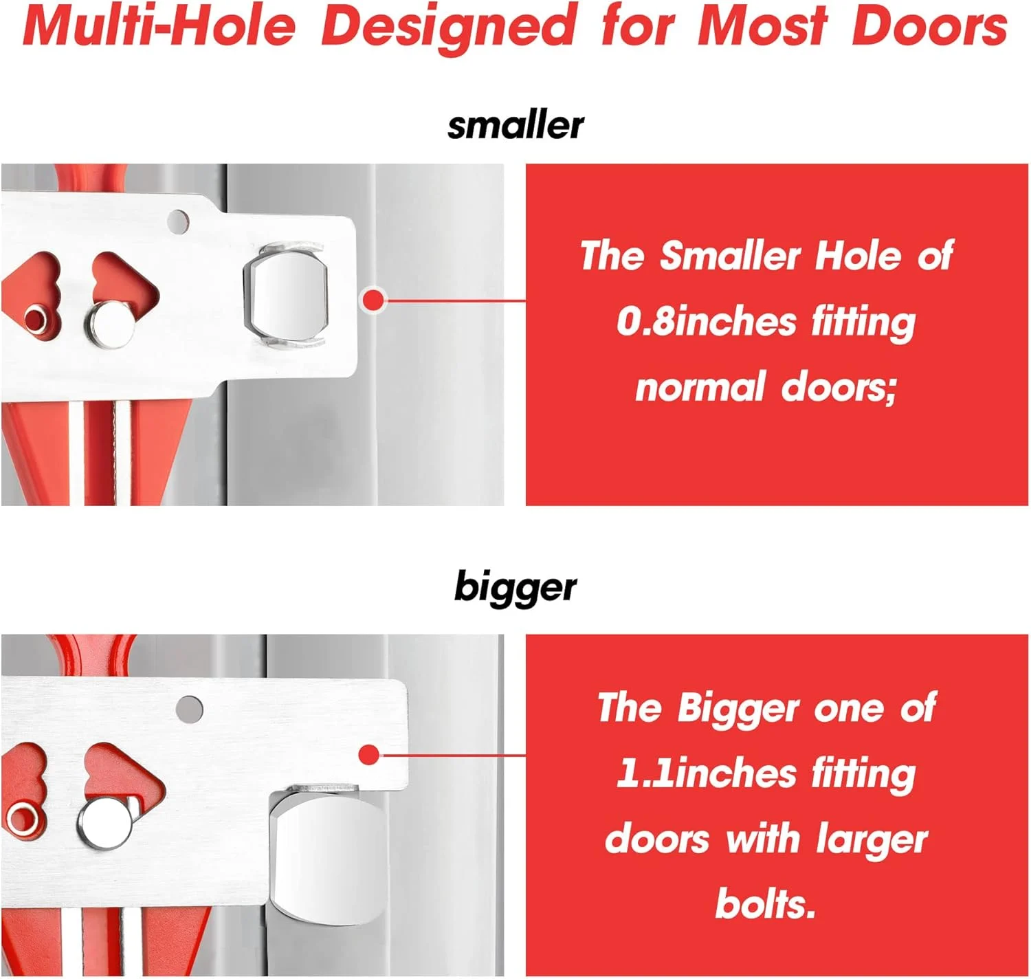 قفل درب قابل حمل نسخه ارتقا یافته AceMining، مناسب برای اکثر قفل ها، برای امنیت بیشتر، ایده آل برای مسافرت، هتل، خانه، آپارتمان، خوابگاه
