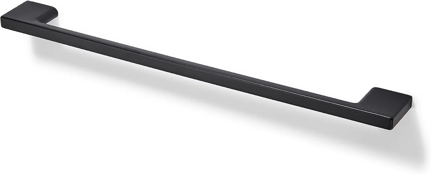 دستگیره کابینت کلاسیک TUNNY بسته 5 عددی - فاصله پیچ 256 میلی متر مشکی مات، دستگیره سخت افزاری مبلمان برای کابینت آشپزخانه، کشو و کمد اتاق خواب