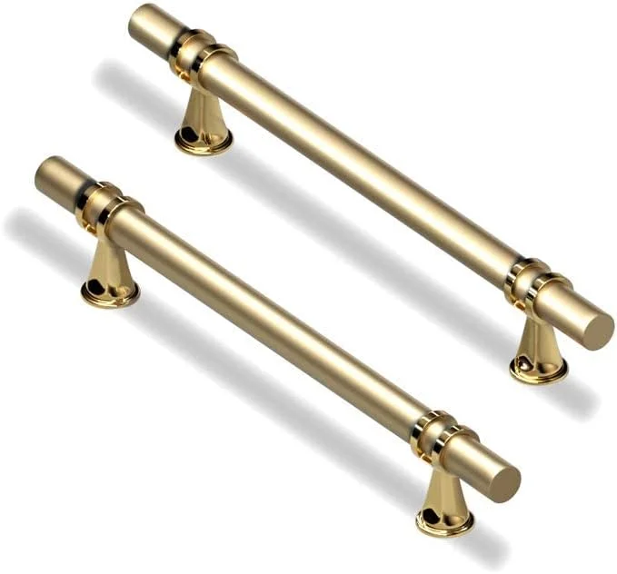 دستگیره های کمد طلایی TERRIFI با پیچ، آلیاژ روی، دستگیره کشو کابینت، ست دستگیره درب برای کشو آشپزخانه، مبلمان اتاق خواب 2 عددی 160 میلی متر