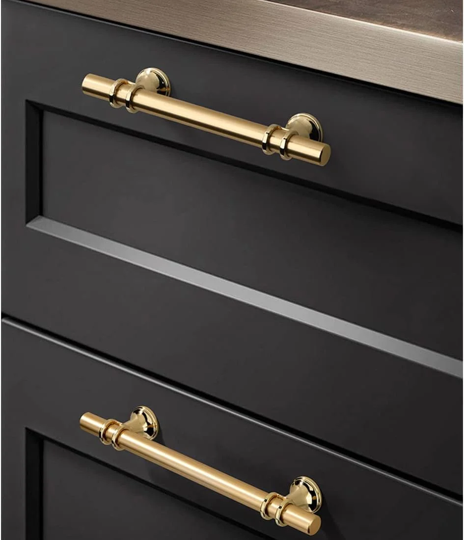 دستگیره های کمد طلایی TERRIFI با پیچ، آلیاژ روی، دستگیره کشو کابینت، ست دستگیره درب برای کشو آشپزخانه، مبلمان اتاق خواب 2 عددی 160 میلی متر