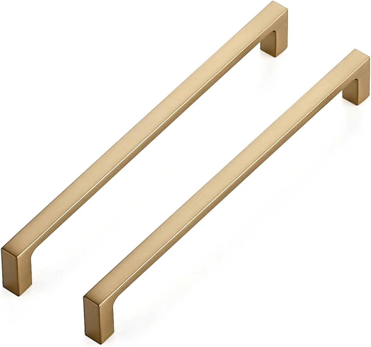 دستگیره کابینت آشپزخانه راوینته مدل مربع جامد 7-1/2 اینچی، بسته 30 عددی، رنگ برنز شامپاین، دستگیره کشو، سخت افزار کابینت آشپزخانه