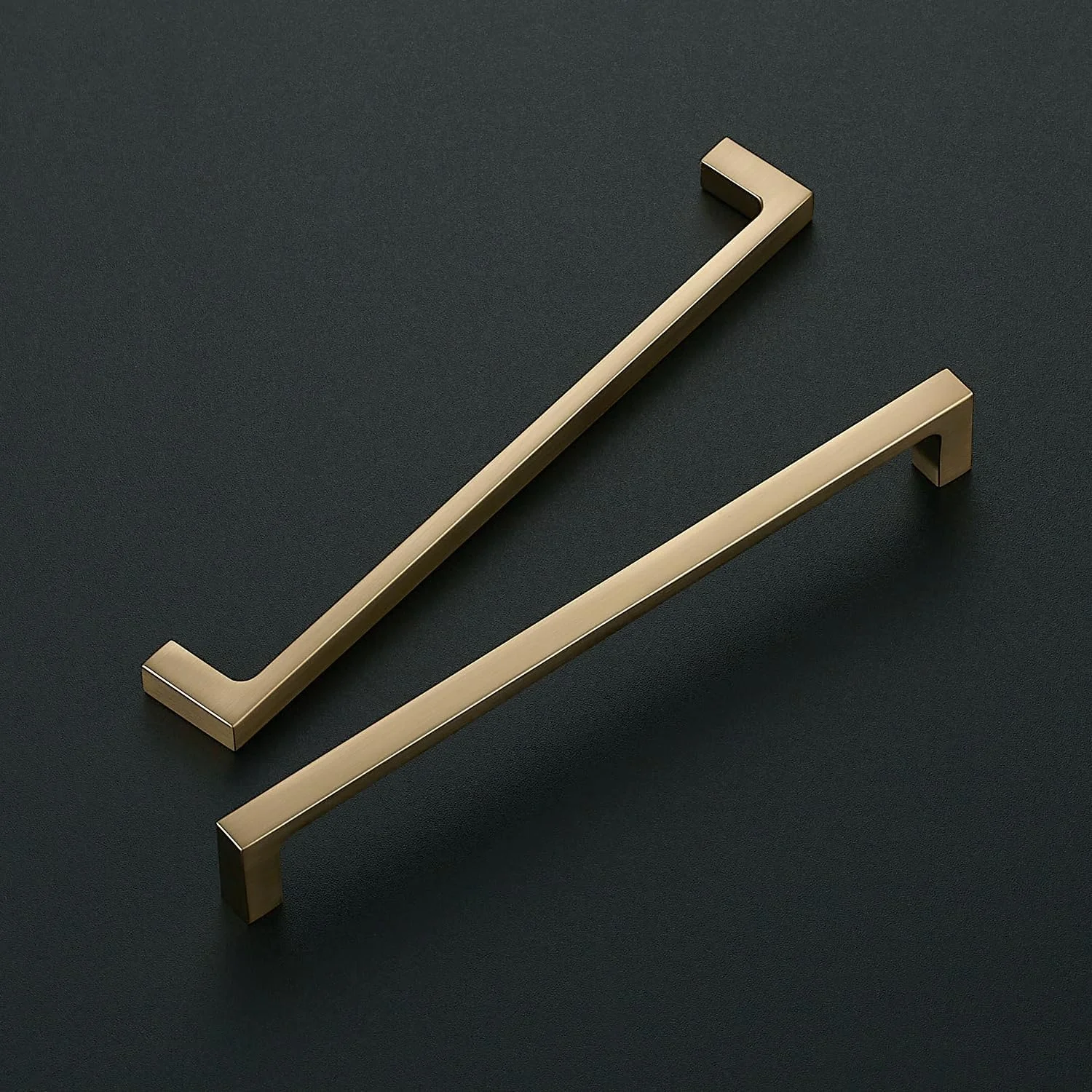 دستگیره کابینت آشپزخانه راوینته مدل مربع جامد 7-1/2 اینچی، بسته 30 عددی، رنگ برنز شامپاین، دستگیره کشو، سخت افزار کابینت آشپزخانه