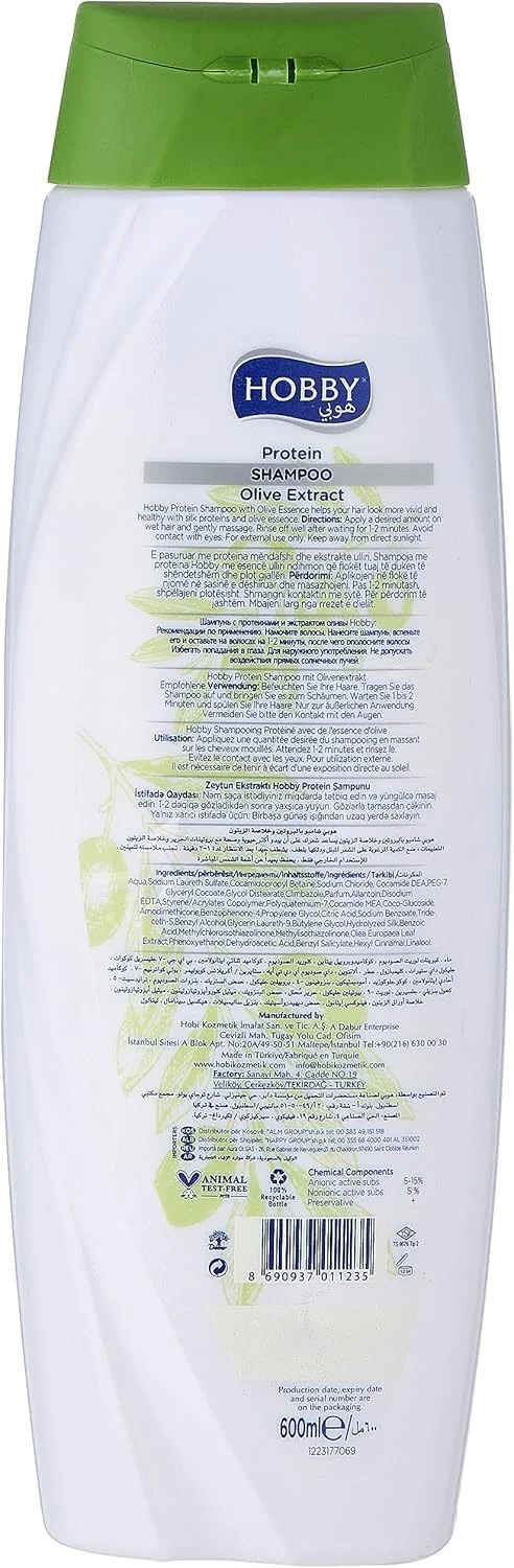 شامپو مراقبت فشرده زیتون هوبی | ضد شوره | برای موهای معمولی و خشک - 600 میلی لیتر