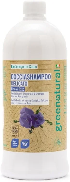 ژل دوش و شامپو نرم 2 در 1 کتان و برنج 1 لیتر ژل دوش و شامپو نرم 2 در 1 کتان و برنج 1 لیتر