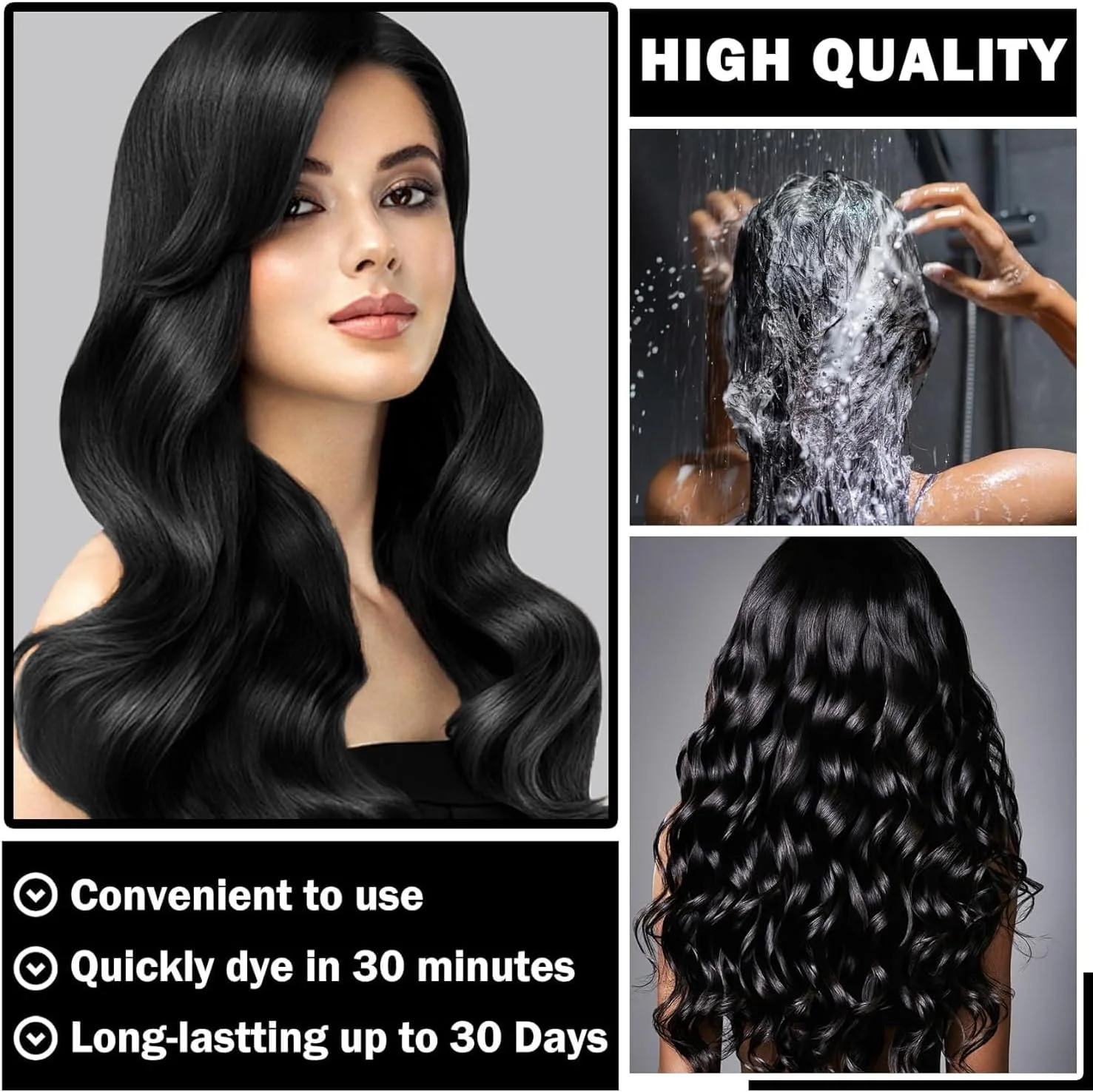 شامپو رنگ موی مشکی LBOYLOVE® 3 در 1، پوشش موهای خاکستری Meidu برای زنان و مردان، شامپو رنگ موی گیاهی طبیعی 500 میلی لیتر (مشکی طبیعی) شامپو رنگ موی مشکی LBOYLOVE® 3 در 1، پوشش موهای خاکستری Meidu برای زنان و مردان، شامپو رنگ موی گیاهی طبیعی 500 میلی لیتر (مشکی طبیعی)