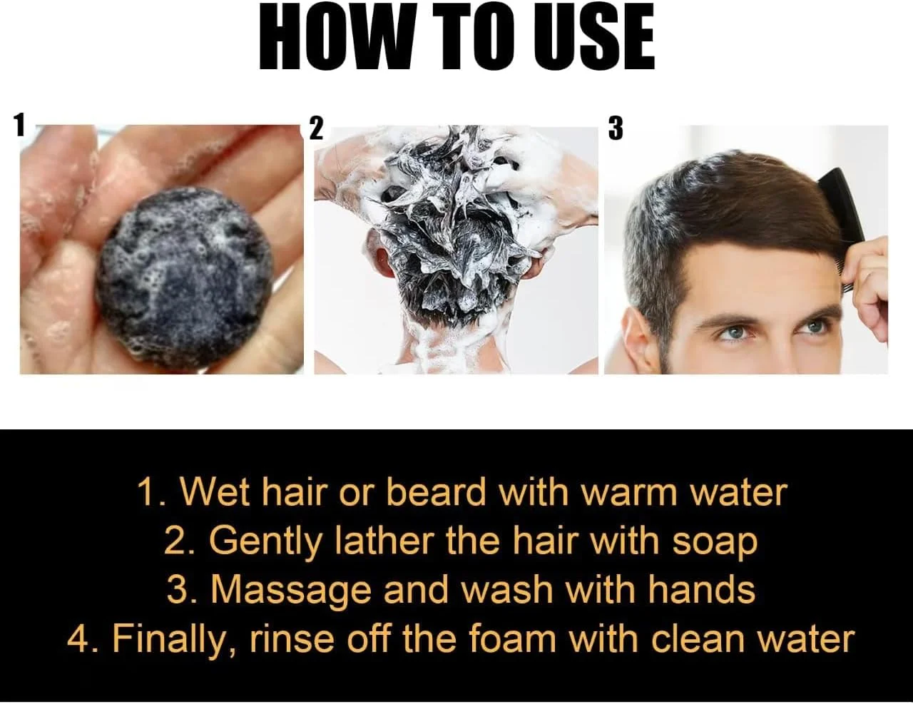 صابون شامپو برگرداننده موی خاکستری LBOYLOVE® بسته 2 عددی - صابون سیاه طبیعی برای پوشش موهای خاکستری - شامپو بار تیره کننده با جینسینگ و کنجد سیاه (وگان) - مرطوب کننده و مراقبت از پوست سر برای آقایان و بانوان صابون شامپو برگرداننده موی خاکستری LBOYLOVE® بسته 2 عددی - صابون سیاه طبیعی برای پوشش موهای خاکستری - شامپو بار تیره کننده با جینسینگ و کنجد سیاه (وگان) - مرطوب کننده و مراقبت از پوست سر برای آقایان و بانوان