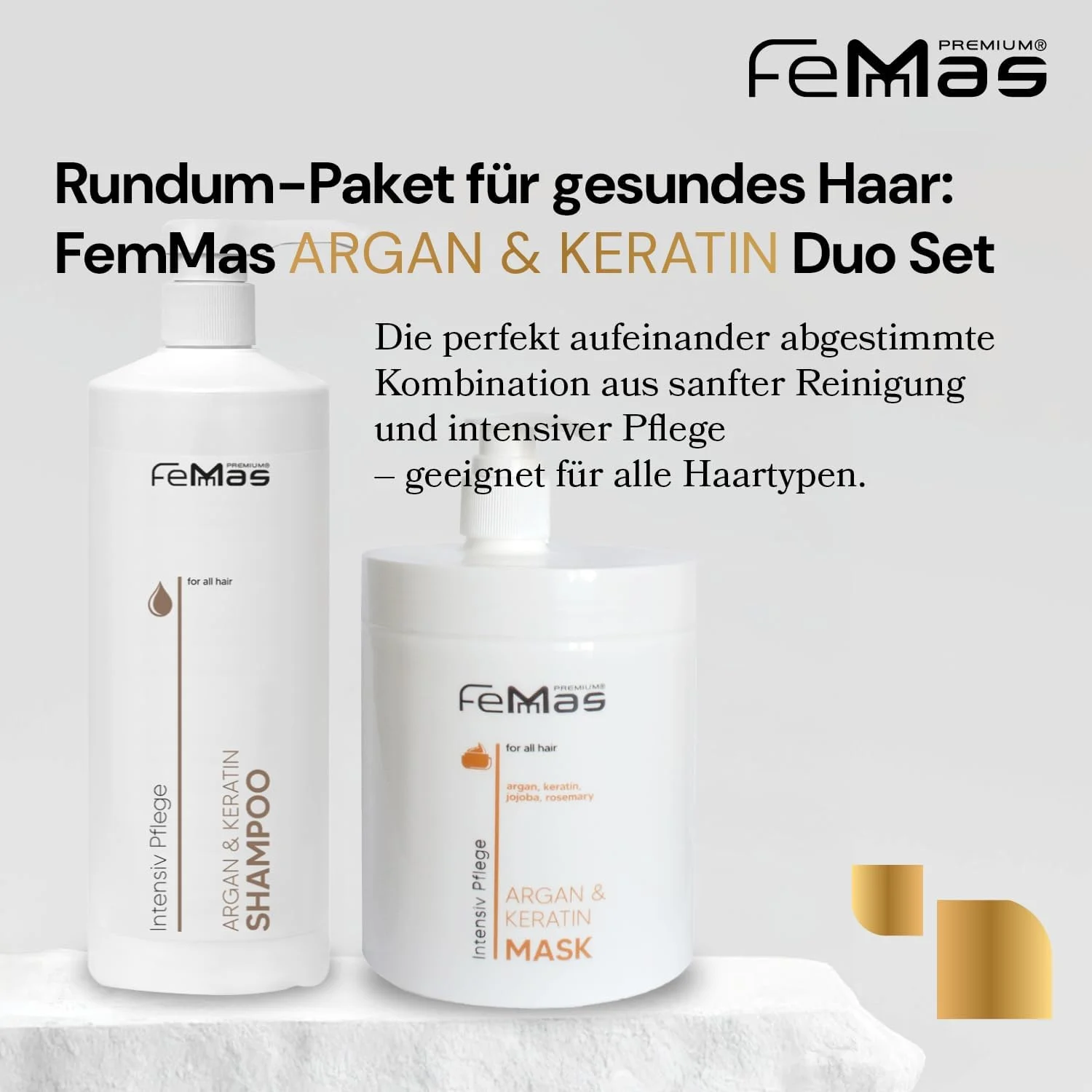 شامپو آرگان و کراتین FemMas با روغن های گیاهی و پروتئین ها، پروتئین غنی برای موهای سالم و نرم، کیفیت آرایشگاهی، 1000 میلی لیتر با پمپ شامپو آرگان و کراتین FemMas با روغن های گیاهی و پروتئین ها، پروتئین غنی برای موهای سالم و نرم، کیفیت آرایشگاهی، 1000 میلی لیتر با پمپ