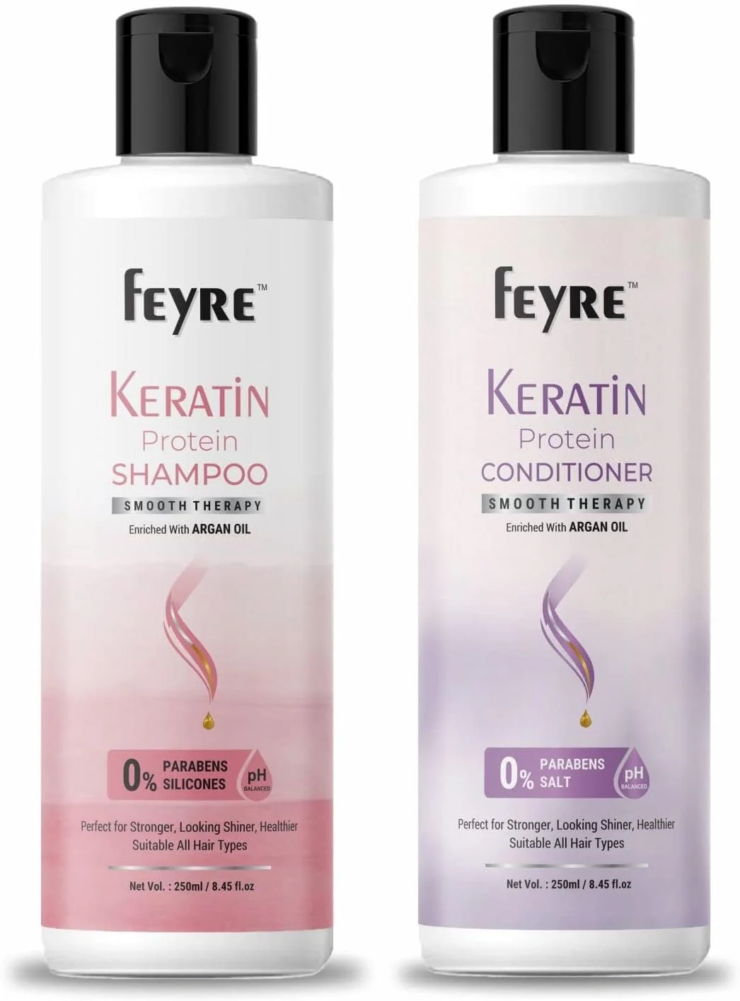 شامپو و نرم کننده روزانه پروتئین کراتین صاف کننده مو فیره حاوی روغن آرگان | بدون سولفات و پارابن | صاف کننده و ترمیم کننده | (بسته 2 عددی - 500 میلی لیتر) شامپو و نرم کننده روزانه پروتئین کراتین صاف کننده مو فیره حاوی روغن آرگان | بدون سولفات و پارابن | صاف کننده و ترمیم کننده | (بسته 2 عددی - 500 میلی لیتر)