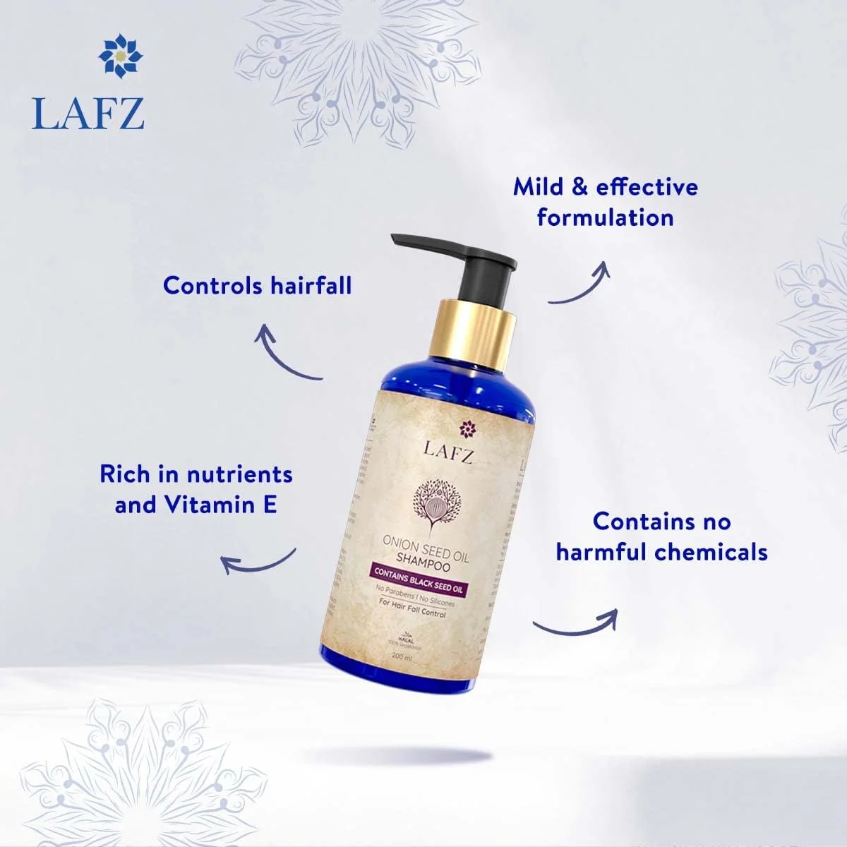شامپو ضد ریزش مو پیاز و دانه سیاه لافز - روغن دانه پیاز قرمز + روغن دانه سیاه، تقویت کننده، مرطوب کننده، کاهش دهنده موخوره و ریزش، فرمولاسیون سبک، ۲۰۰ میلی لیتر شامپو ضد ریزش مو پیاز و دانه سیاه لافز - روغن دانه پیاز قرمز + روغن دانه سیاه، تقویت کننده، مرطوب کننده، کاهش دهنده موخوره و ریزش، فرمولاسیون سبک، ۲۰۰ میلی لیتر