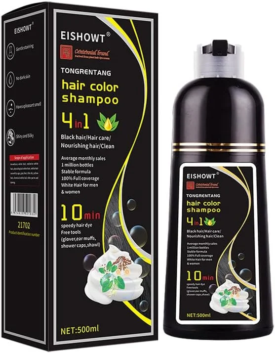 شامپو رنگ مو مشکی LBOYLOVE®، شامپو رنگ مو برای موهای سفید، شامپو 4 در 1، پوشش رنگ مو برای موهای سفید برای زنان و مردان، شامپو رنگ مو گیاهی طبیعی 500 میلی لیتر (قهوه ای تیره) شامپو رنگ مو مشکی LBOYLOVE®، شامپو رنگ مو برای موهای سفید، شامپو 4 در 1، پوشش رنگ مو برای موهای سفید برای زنان و مردان، شامپو رنگ مو گیاهی طبیعی 500 میلی لیتر (قهوه ای تیره)