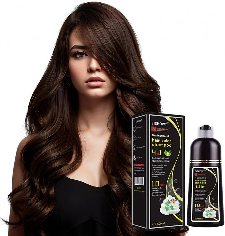 شامپو رنگ مو مشکی LBOYLOVE®، شامپو رنگ مو برای موهای سفید، شامپو 4 در 1، پوشش رنگ مو برای موهای سفید برای زنان و مردان، شامپو رنگ مو گیاهی طبیعی 500 میلی لیتر (قهوه ای تیره) شامپو رنگ مو مشکی LBOYLOVE®، شامپو رنگ مو برای موهای سفید، شامپو 4 در 1، پوشش رنگ مو برای موهای سفید برای زنان و مردان، شامپو رنگ مو گیاهی طبیعی 500 میلی لیتر (قهوه ای تیره)