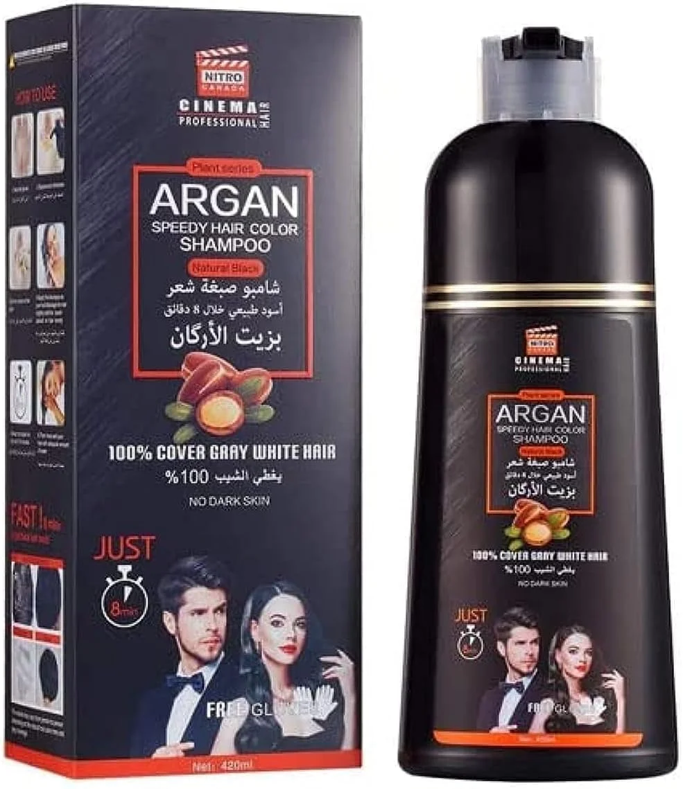 شامپو رنگ موی فوری آرگان نیترو کانادا (مشکی) شامپو رنگ موی فوری آرگان نیترو کانادا (مشکی)