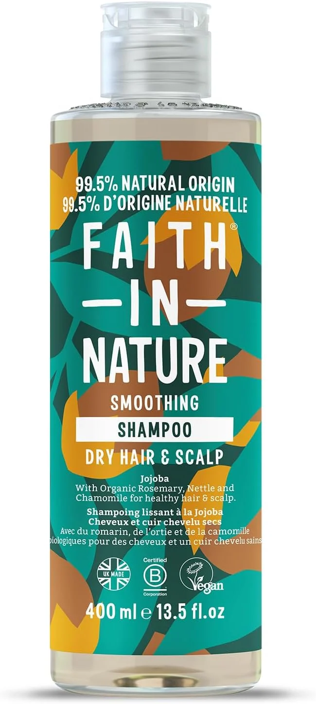 شامپو جوجوبا طبیعی Faith In Nature، نرم کننده، وگان و بدون تست حیوانی، بدون SLS یا پارابن، برای موهای معمولی تا خشک، 400 میلی لیتر شامپو جوجوبا طبیعی Faith In Nature، نرم کننده، وگان و بدون تست حیوانی، بدون SLS یا پارابن، برای موهای معمولی تا خشک، 400 میلی لیتر